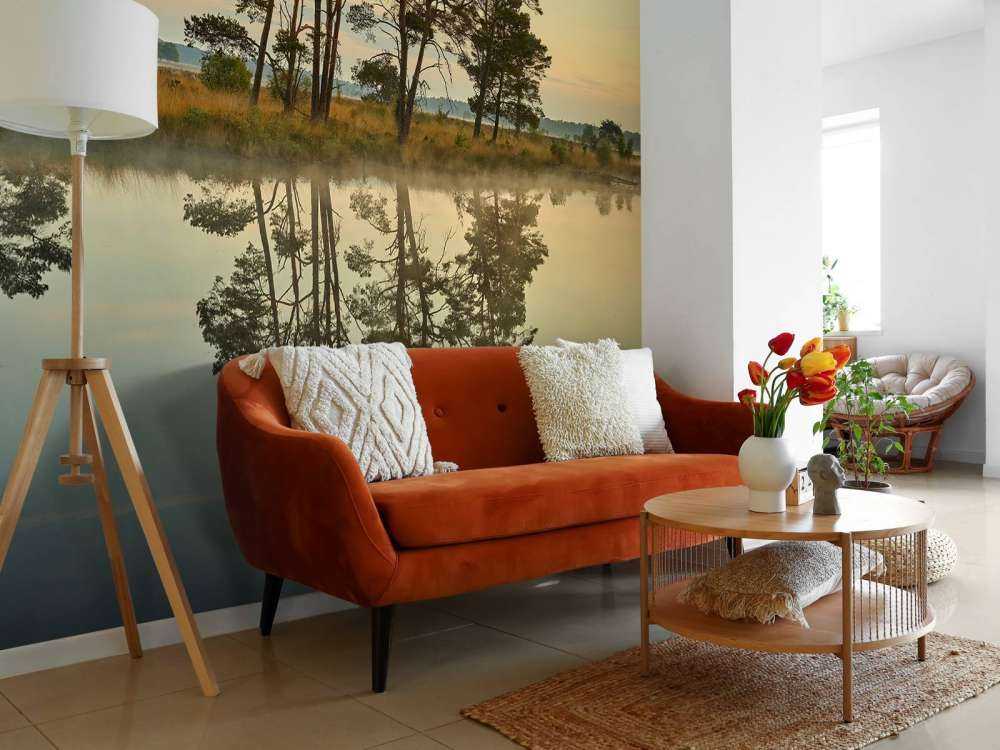 Riflessione nelle vene del bosco