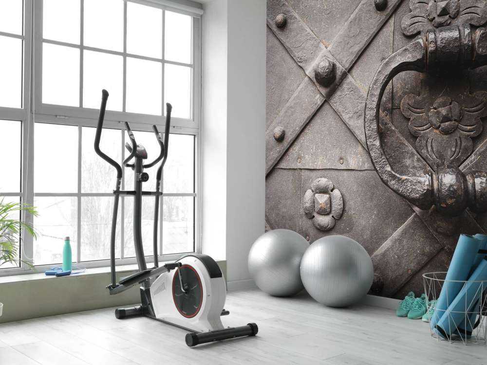 Vecchia porta con leva