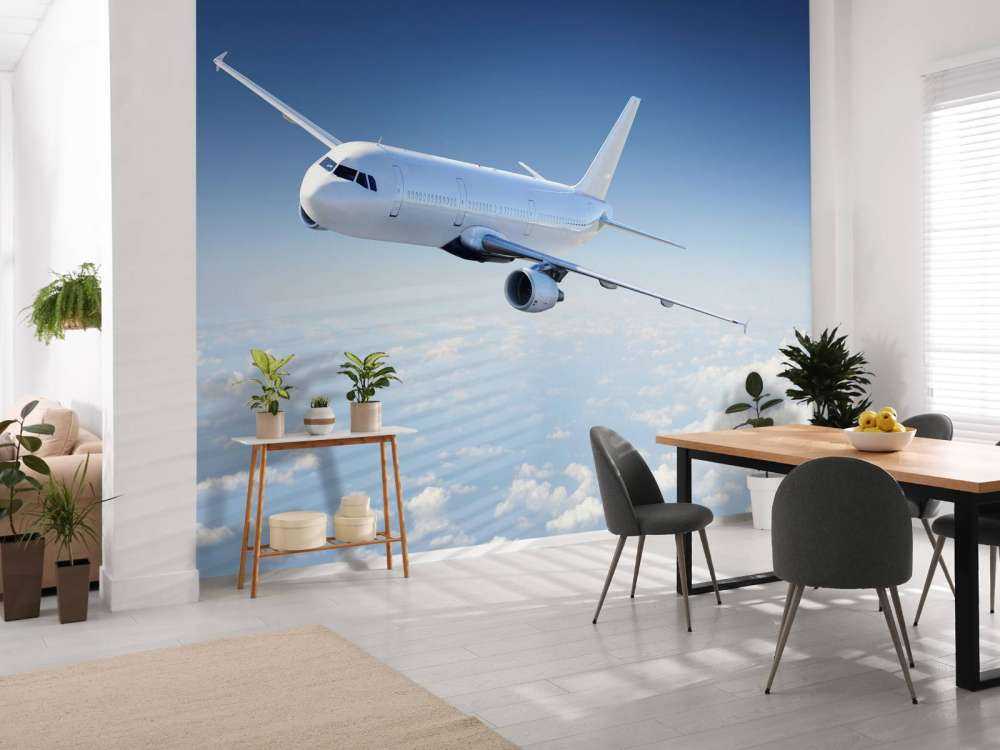 Aereo sopra le nuvole