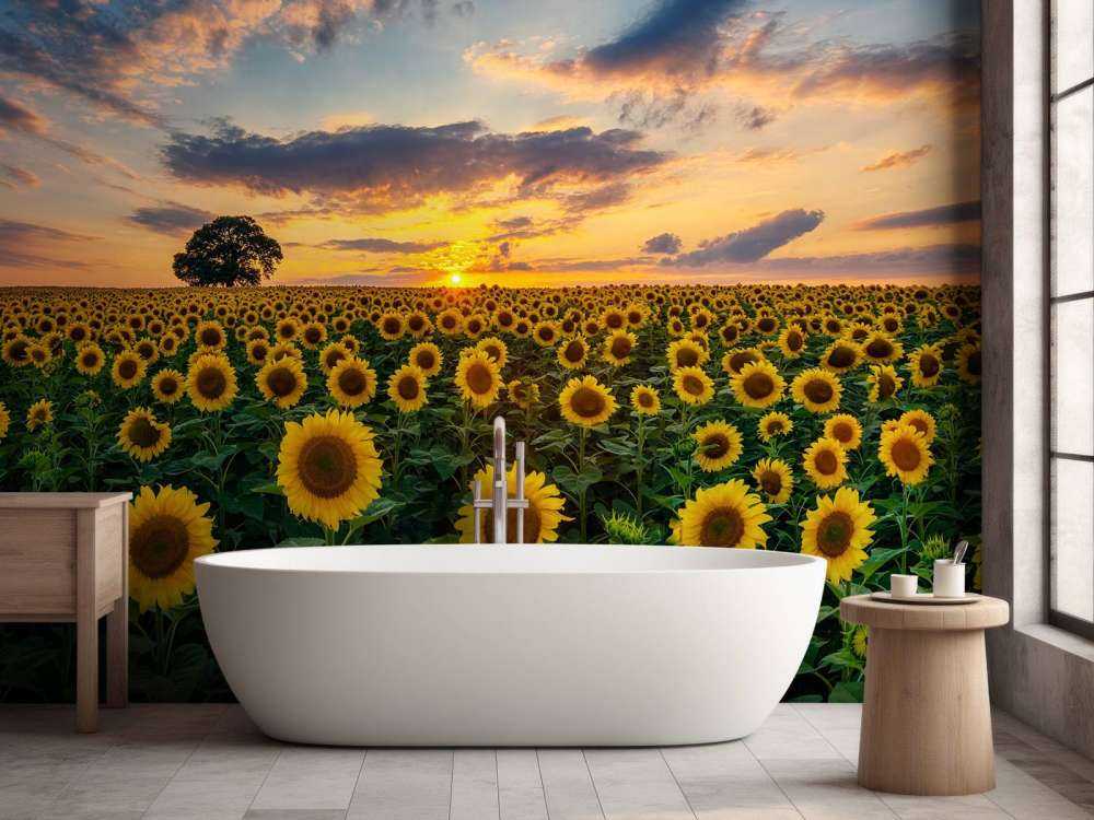 Campo pieno di girasoli