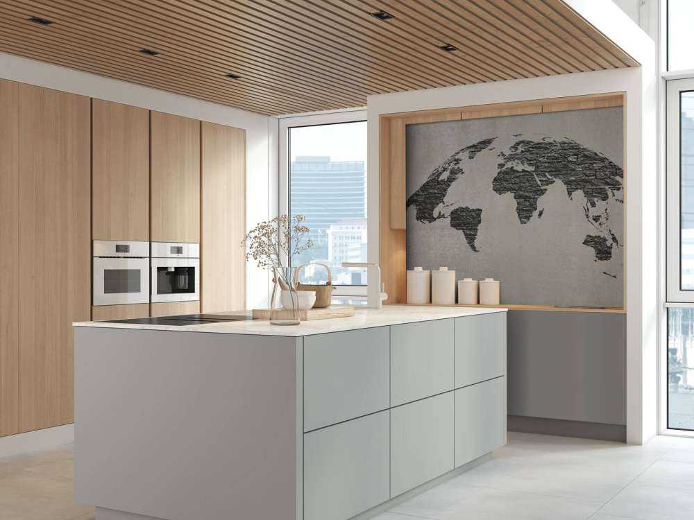 Mappa del mondo pietre scure