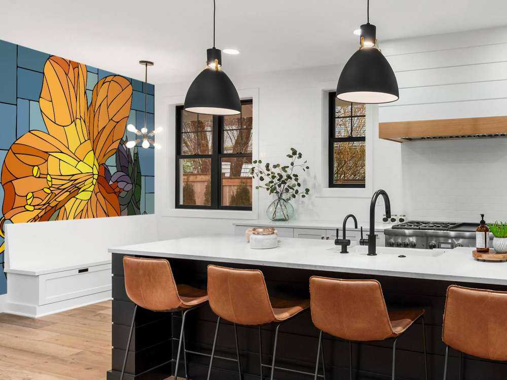 Fiore arancione colorato