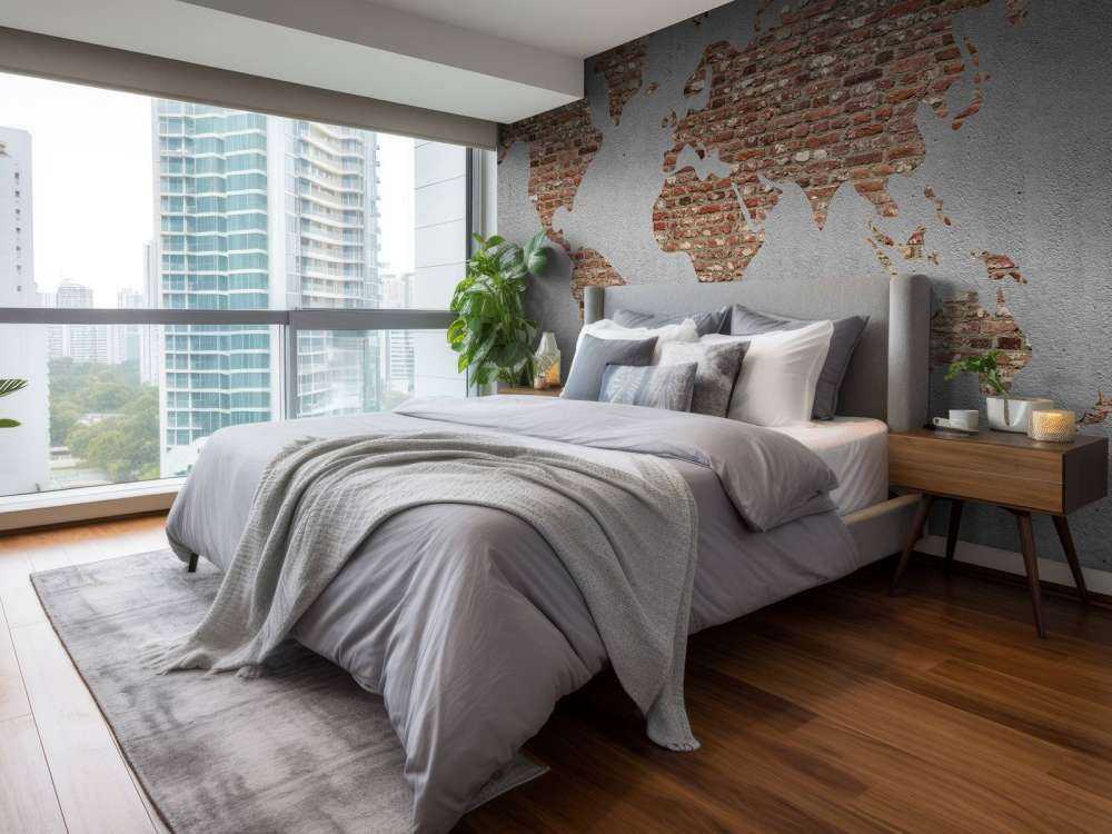 Mappa del mondo con mattoni