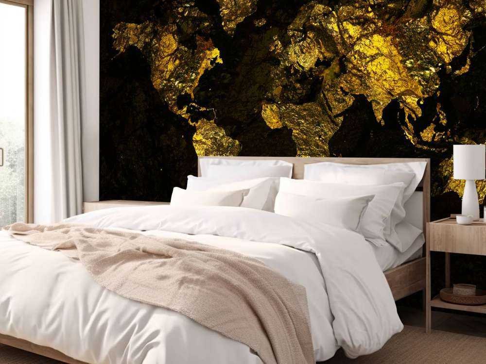 Oro della mappa del mondo