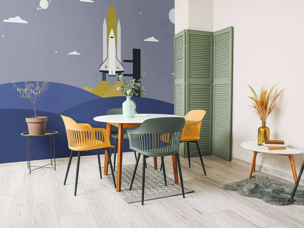 Lancio del razzo tra le colline