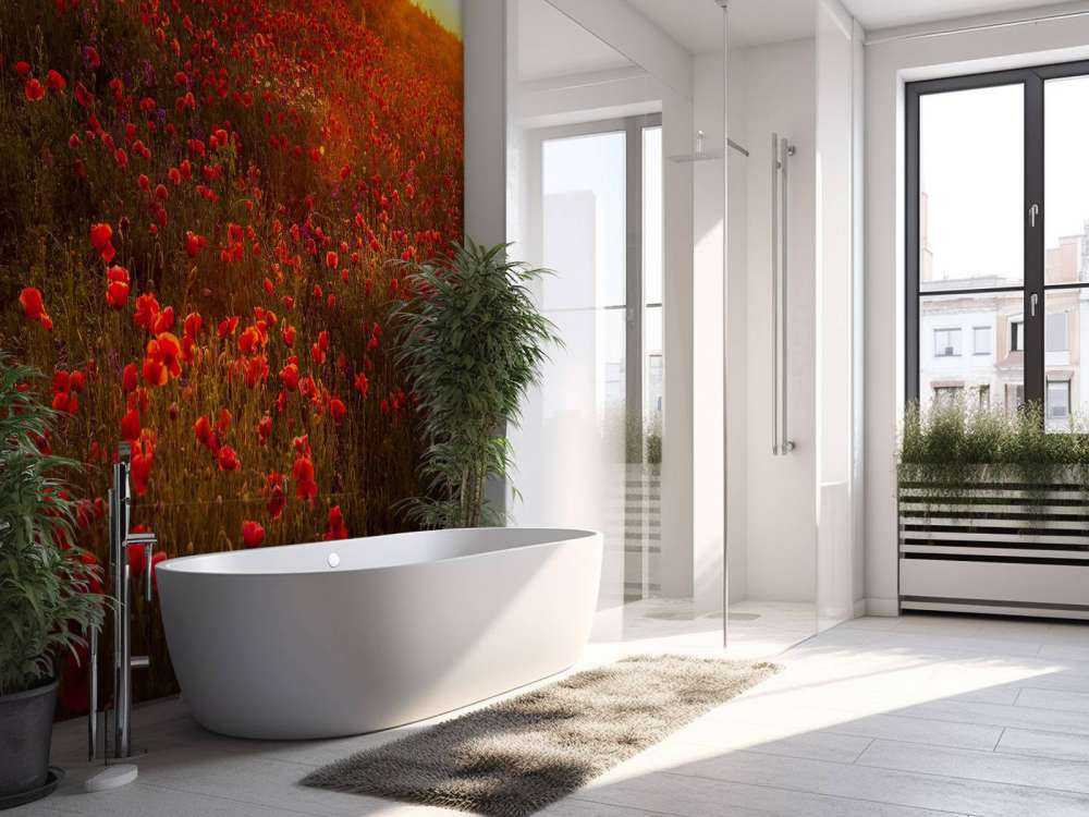 Papaveri su una collina