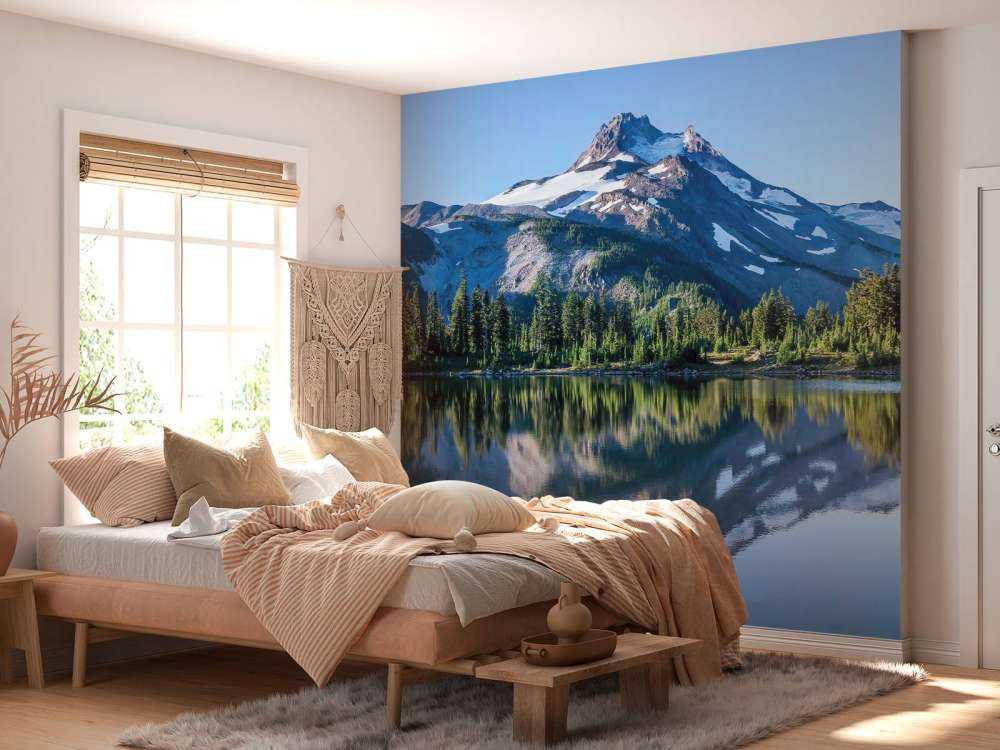 Carta da parati fotografica montagne di neve