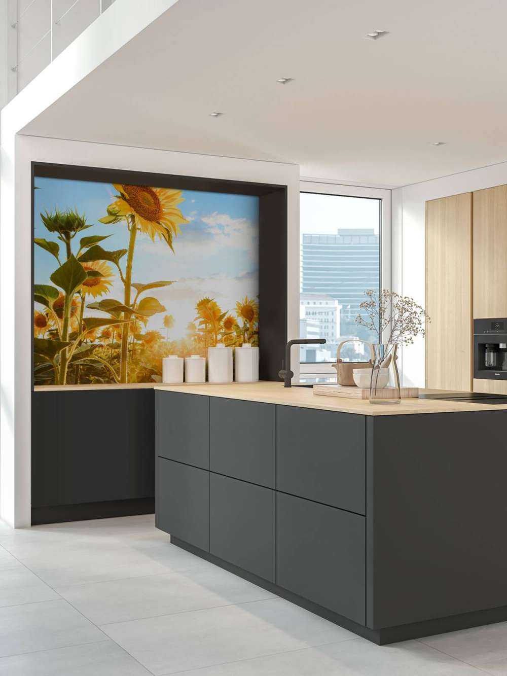 Girasole con cielo blu