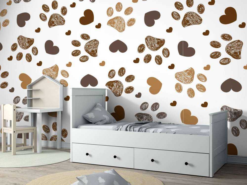 Zampe di cane marrone