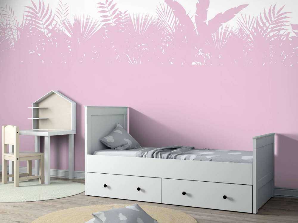 Sagome di foglie di palma, rosa