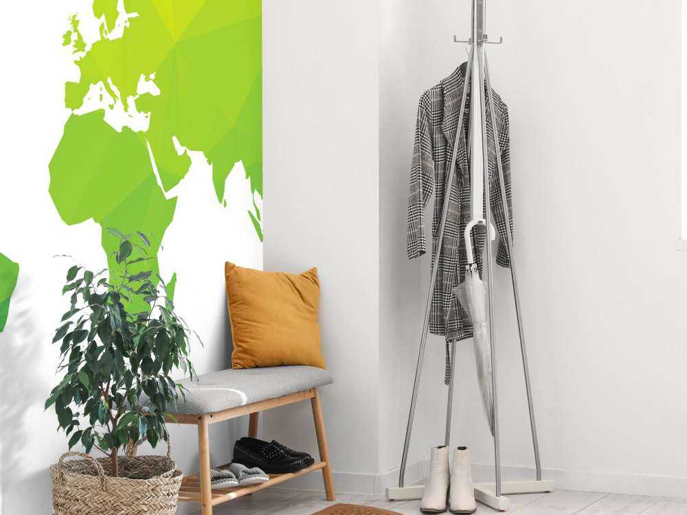 Mappa del mondo verde