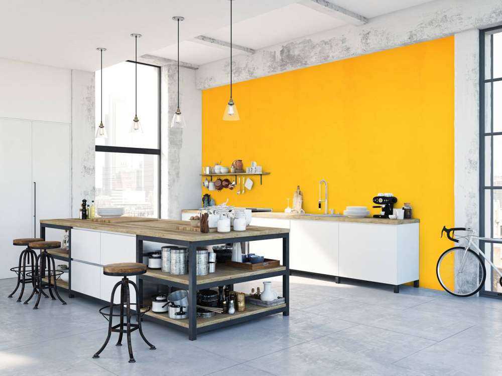 Calcestruzzo giallo arancio solare