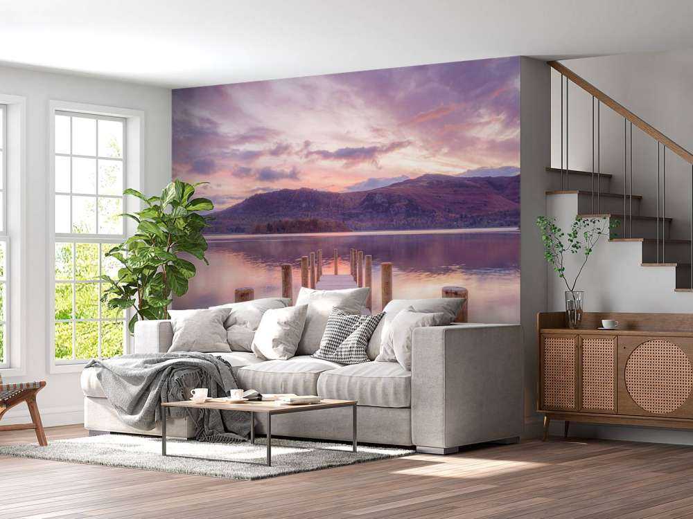 Molo di legno al tramonto