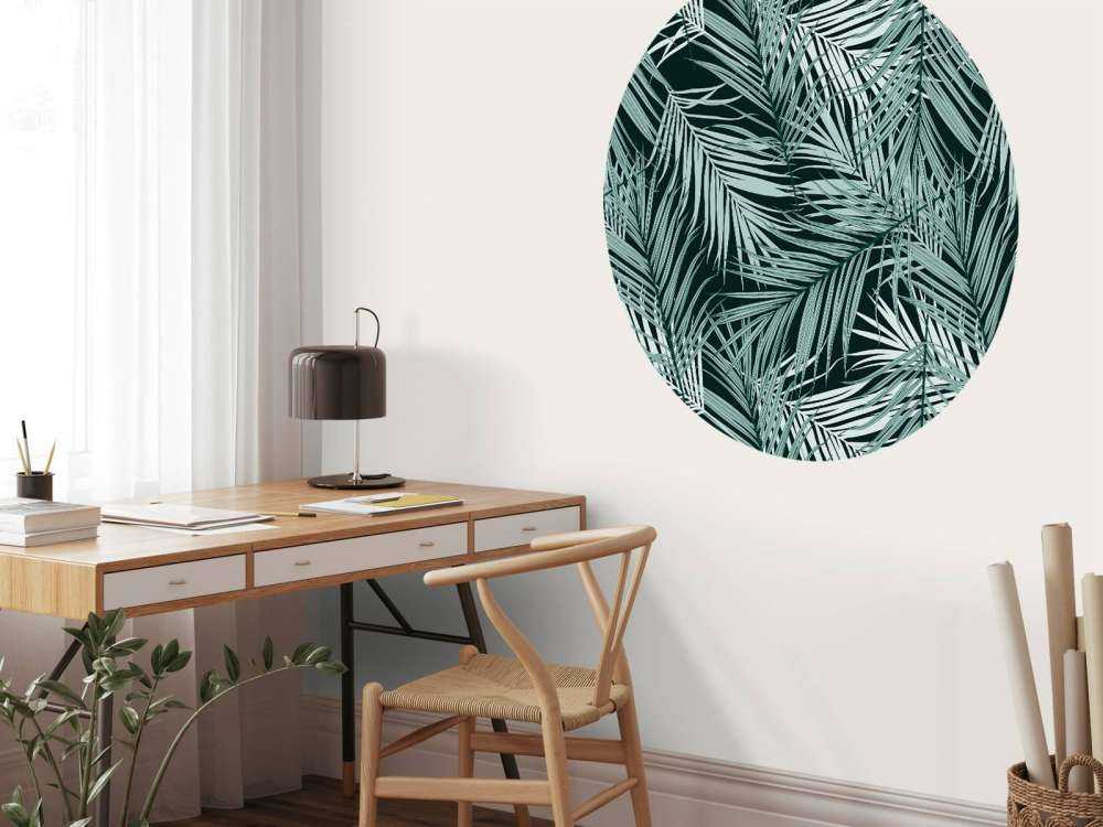 Foglie tropicali sfondo nero