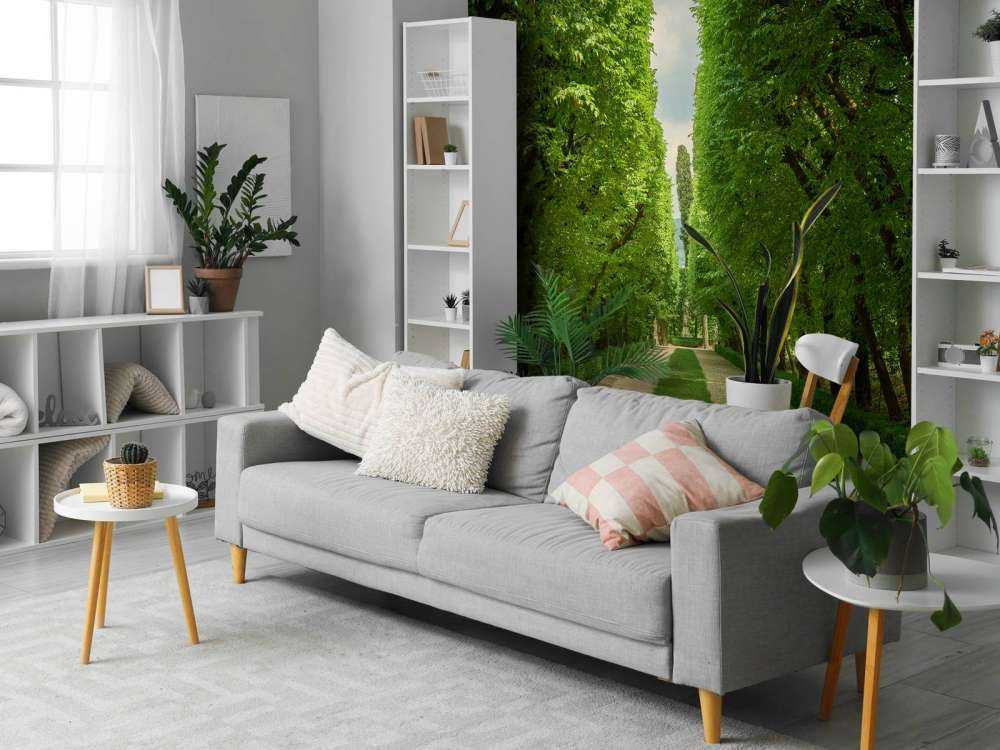 Vicolo verde con ghiaia