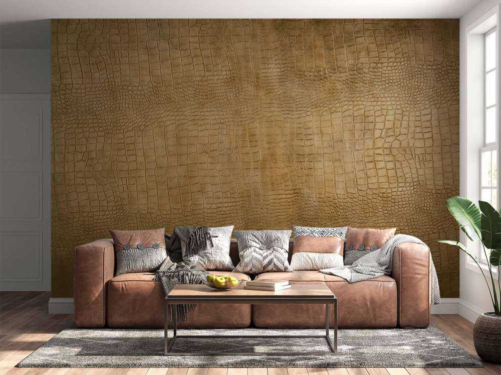 Texture coccodrillo giallo ocra
