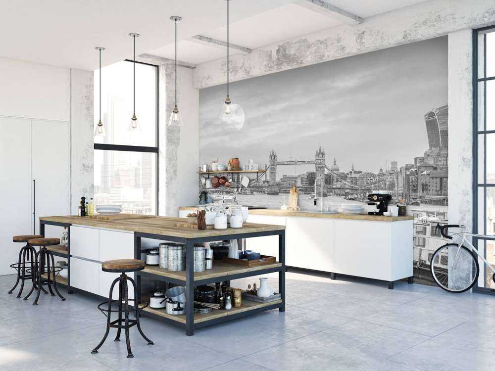 Paesaggio urbano di Londra in bianco e nero