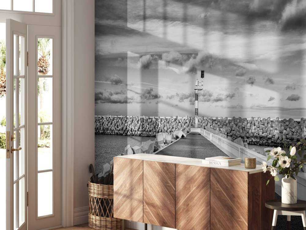 Muro di banchina del porto turistico di Cadzand Bad 