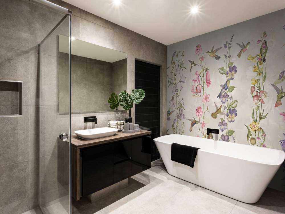 Fiori di prato e giardino taupe