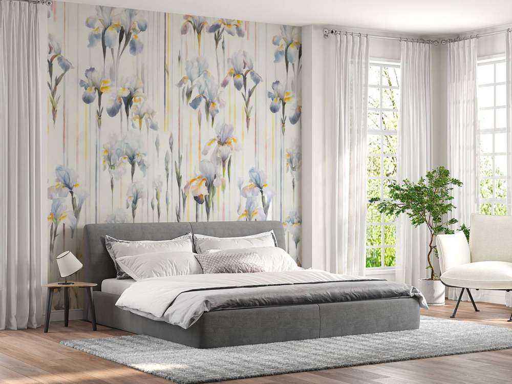 Iris e Strisce Blu Senza Giunzioni