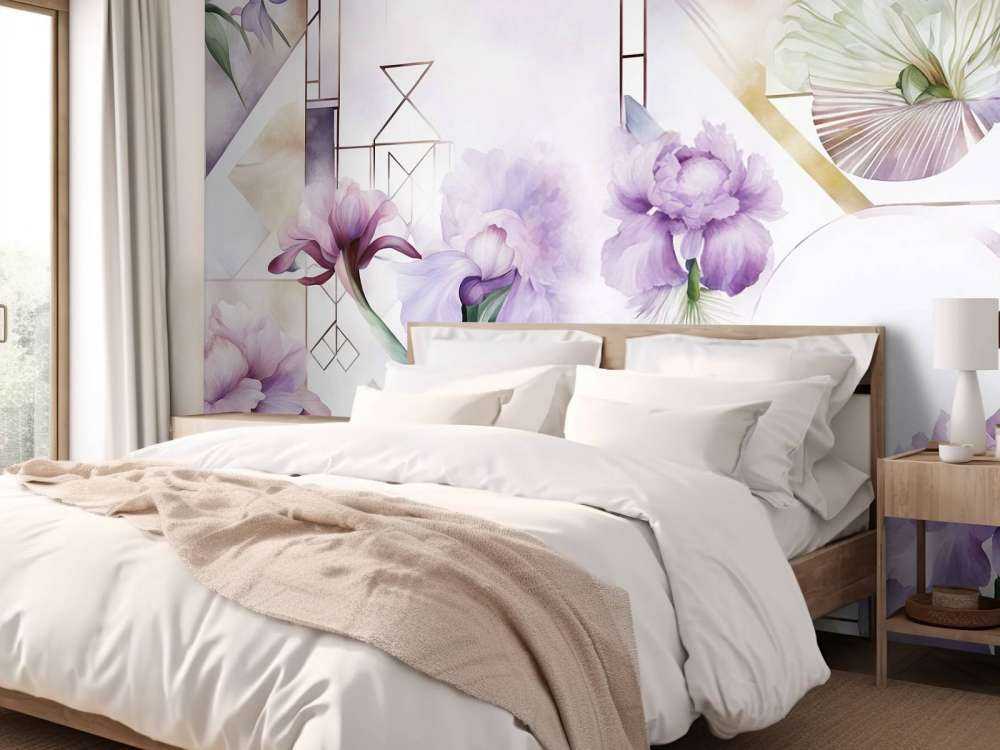 Acquerello Geometria Viola