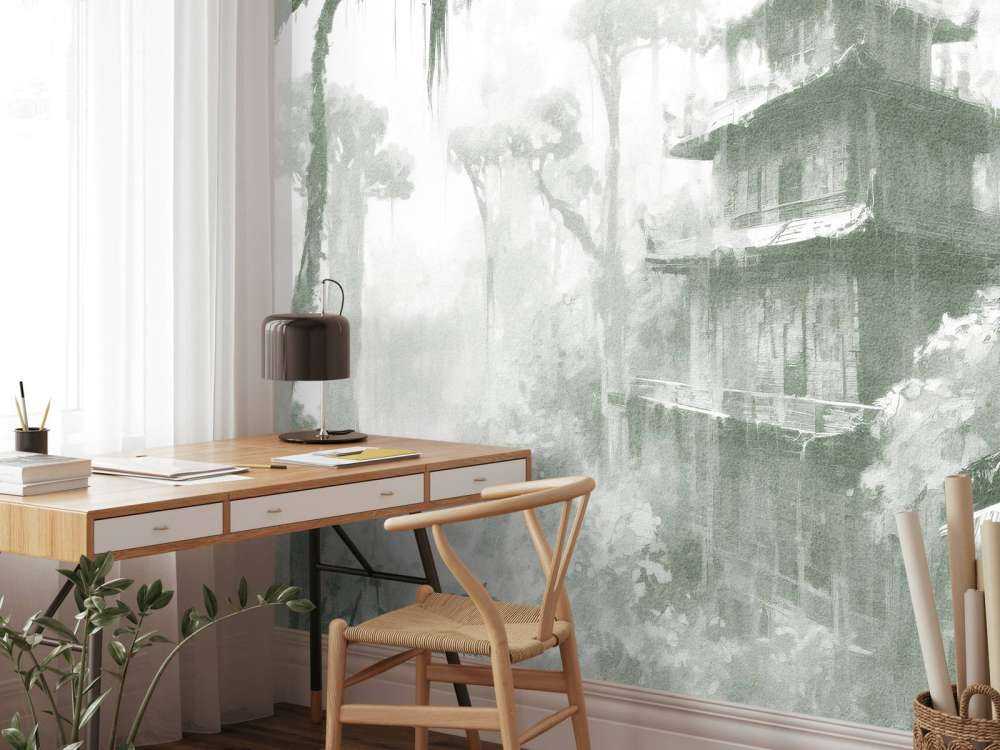 Capanna Nascosta nella Foresta Nebbiosa, verde