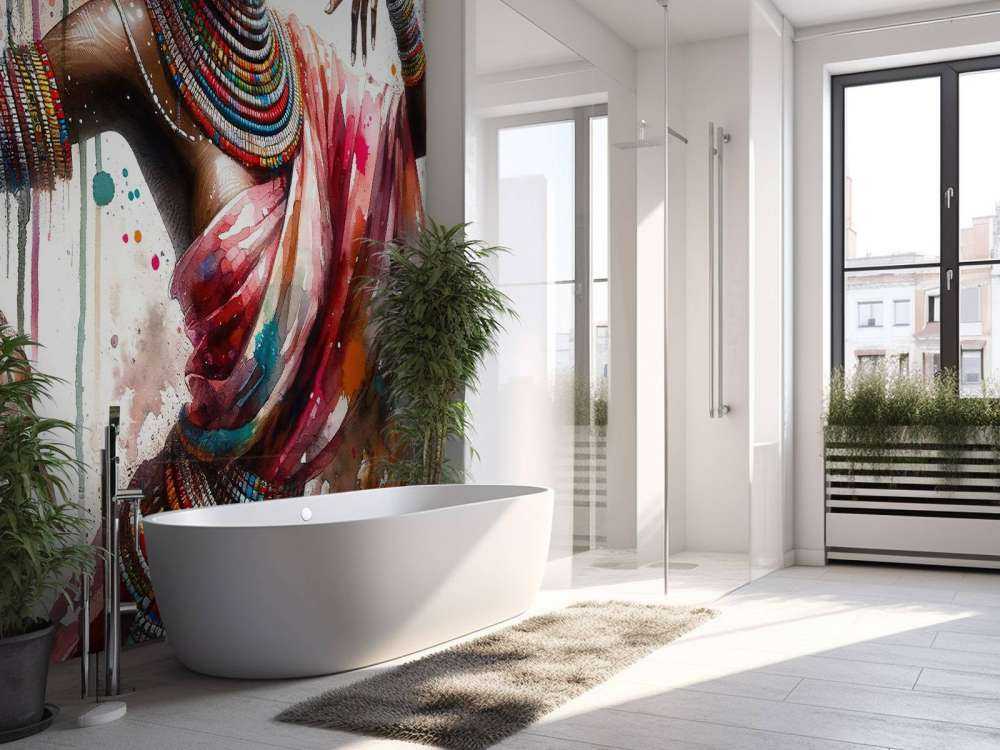 Danzatore africano ad acquerello