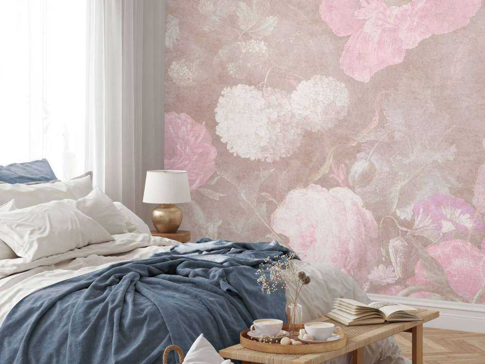 Natura morta di fiori barocchi - pastello vintage