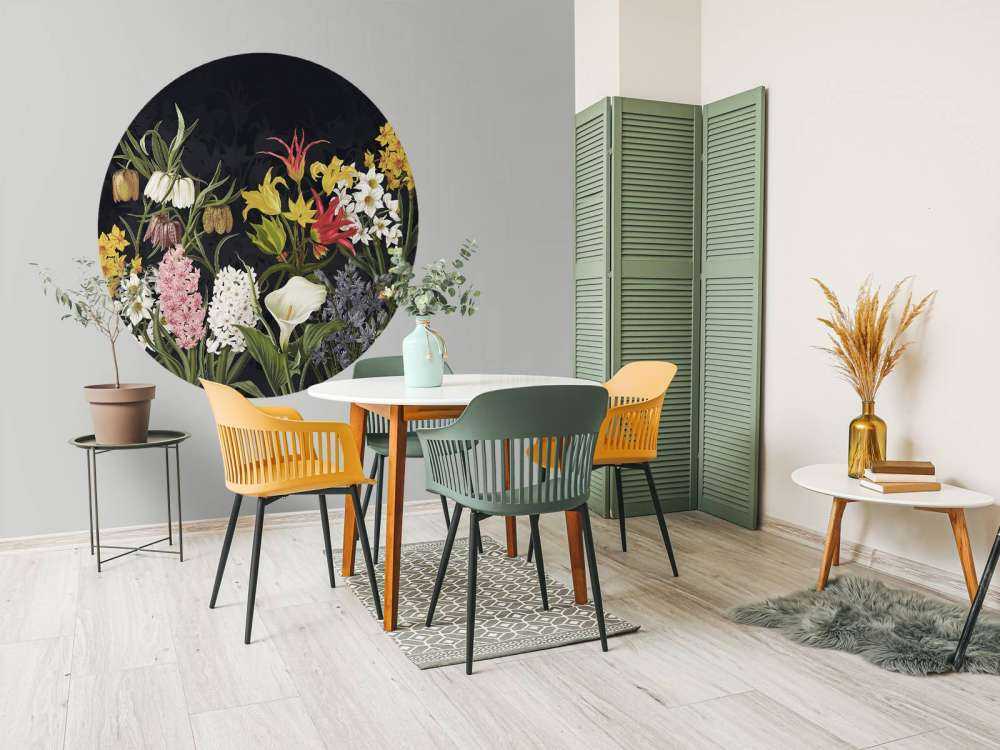 Fiori di Primavera - Grigio Ghiaccio Argento