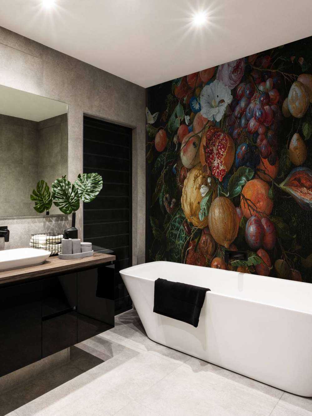 Festone di frutta e fiori