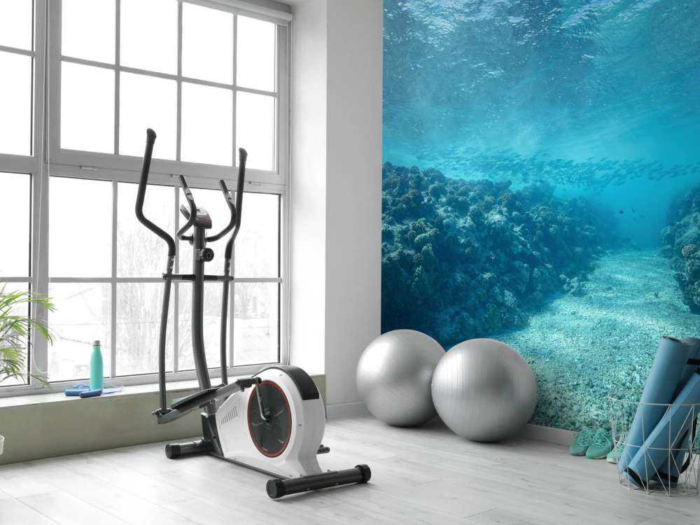 Mondo sottomarino con corallo