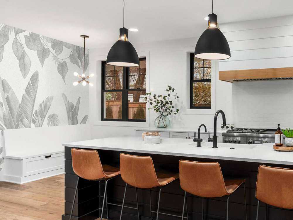 Piante della giungla in tonalità di grigio