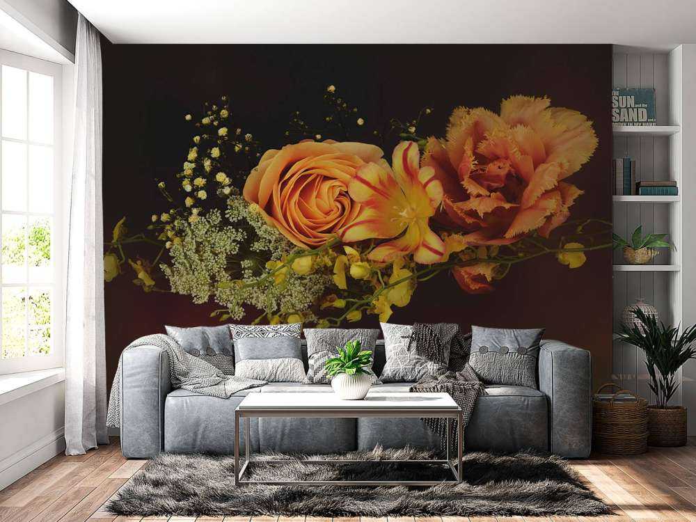 Ghirlanda di fiori disposti