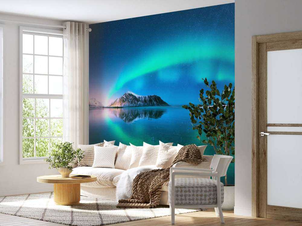 Riflessione dell'aurora boreale