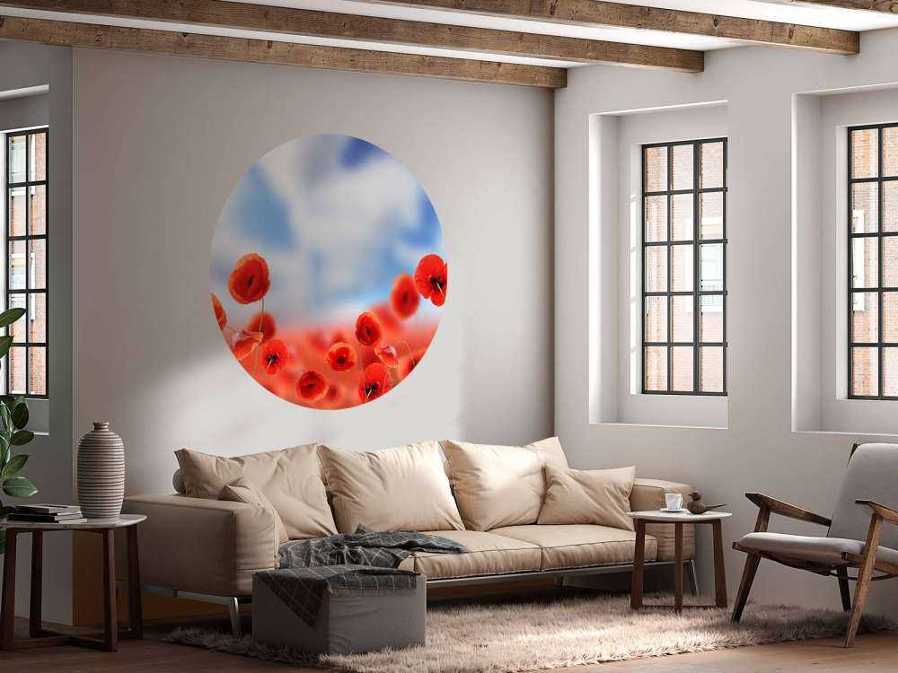 Cielo blu e papaveri rossi