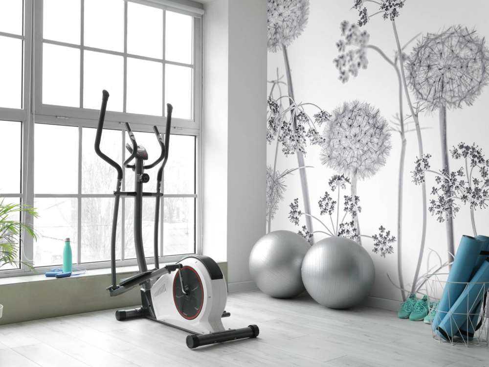 Fiori di prato in bianco e nero