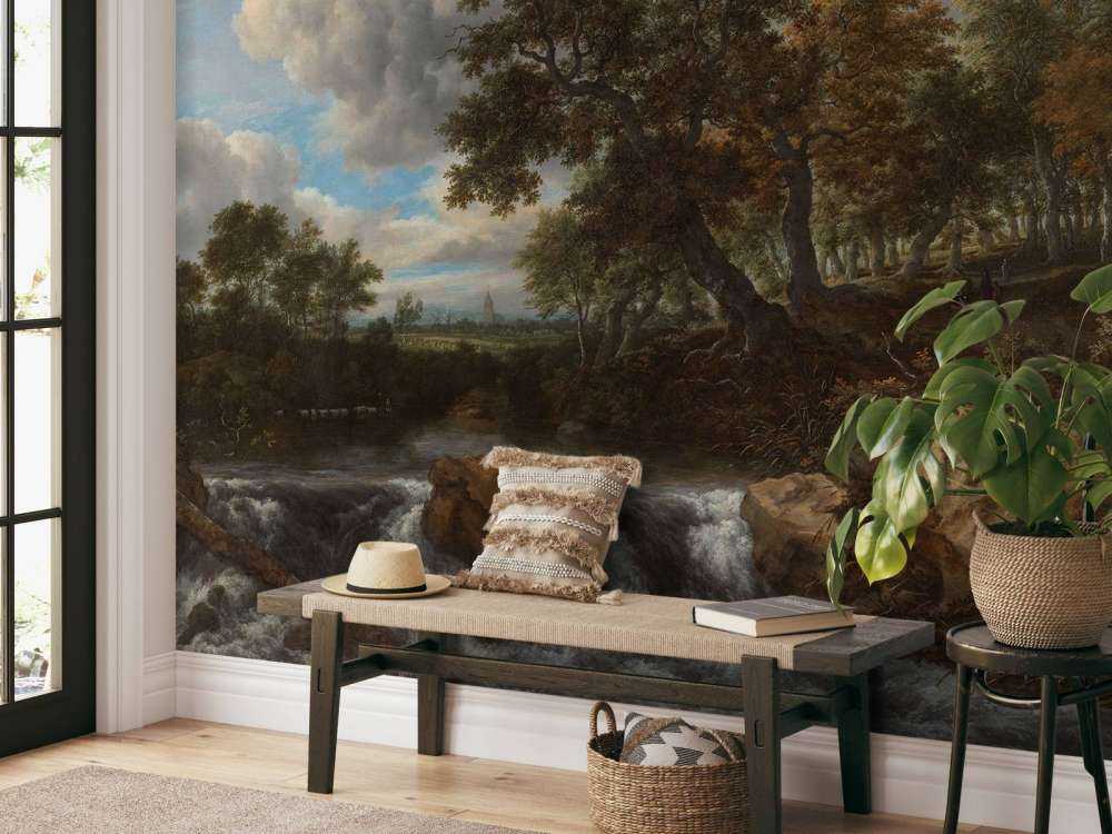 Paesaggio con cascata