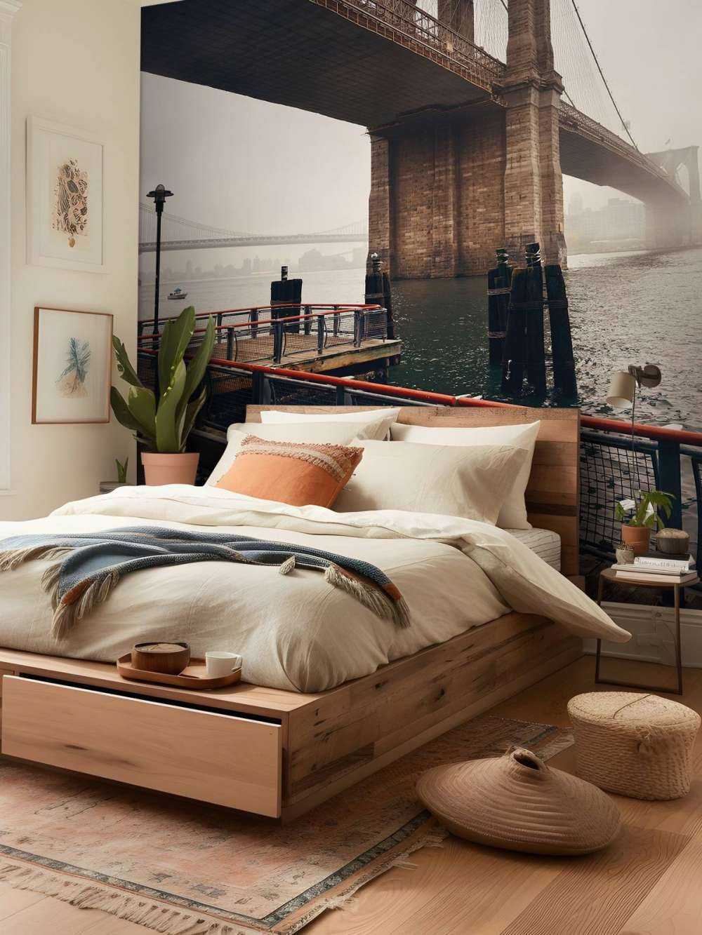 Ponte attraverso la nebbia