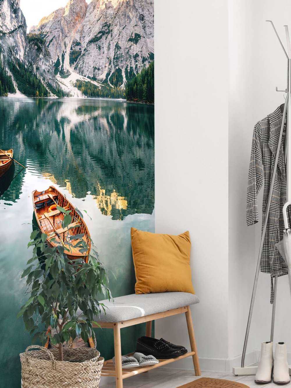 Barche nel lago italiano