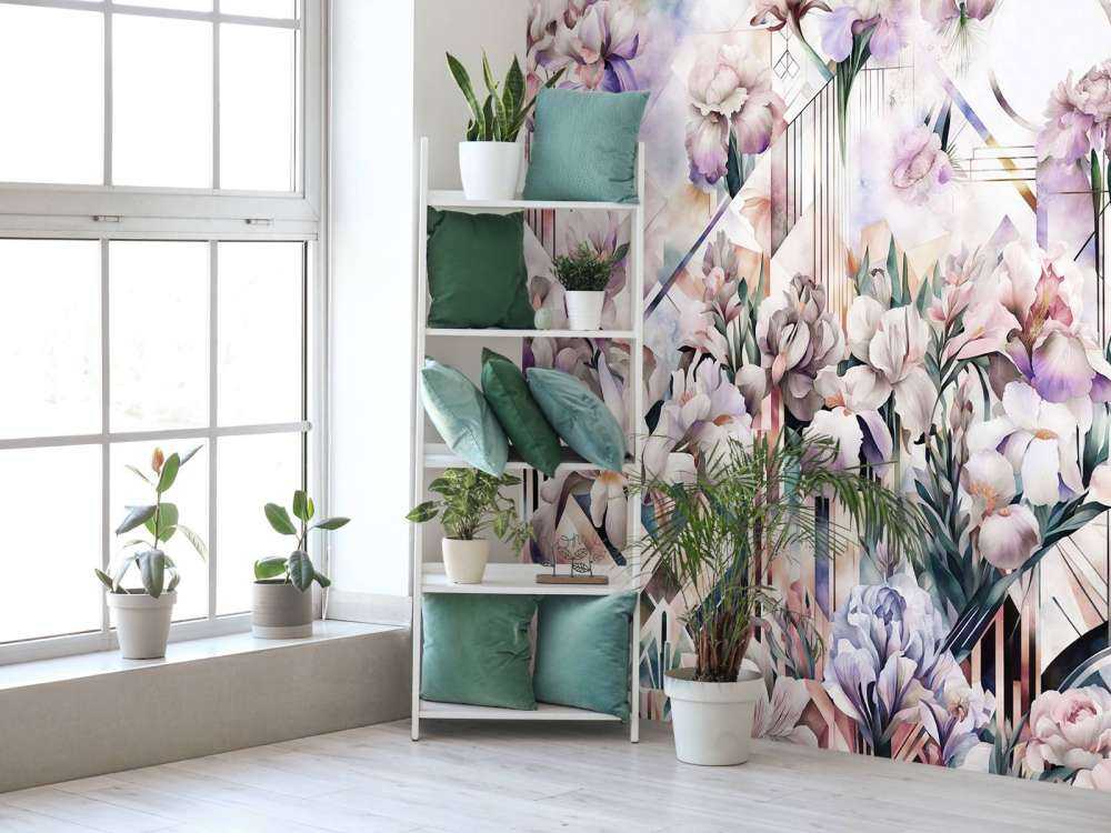 Enormi Iris Acquerellati Rosa