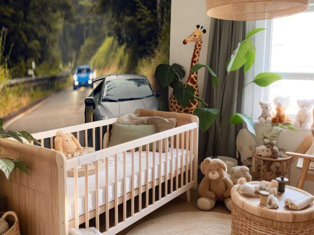 Lamborghini grigio mat nella natura