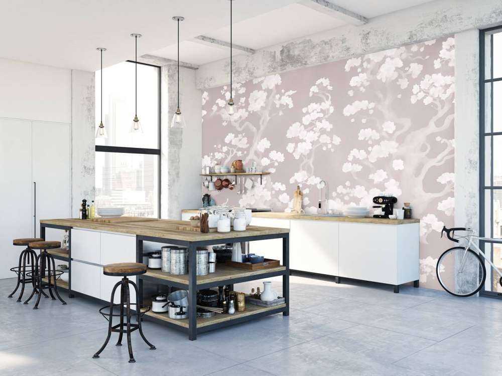 Meravigliosa foresta in fiore - rosa