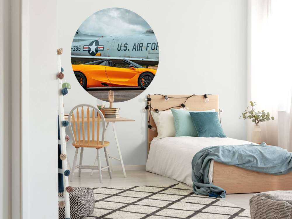 Supercar e aereo da combattimento