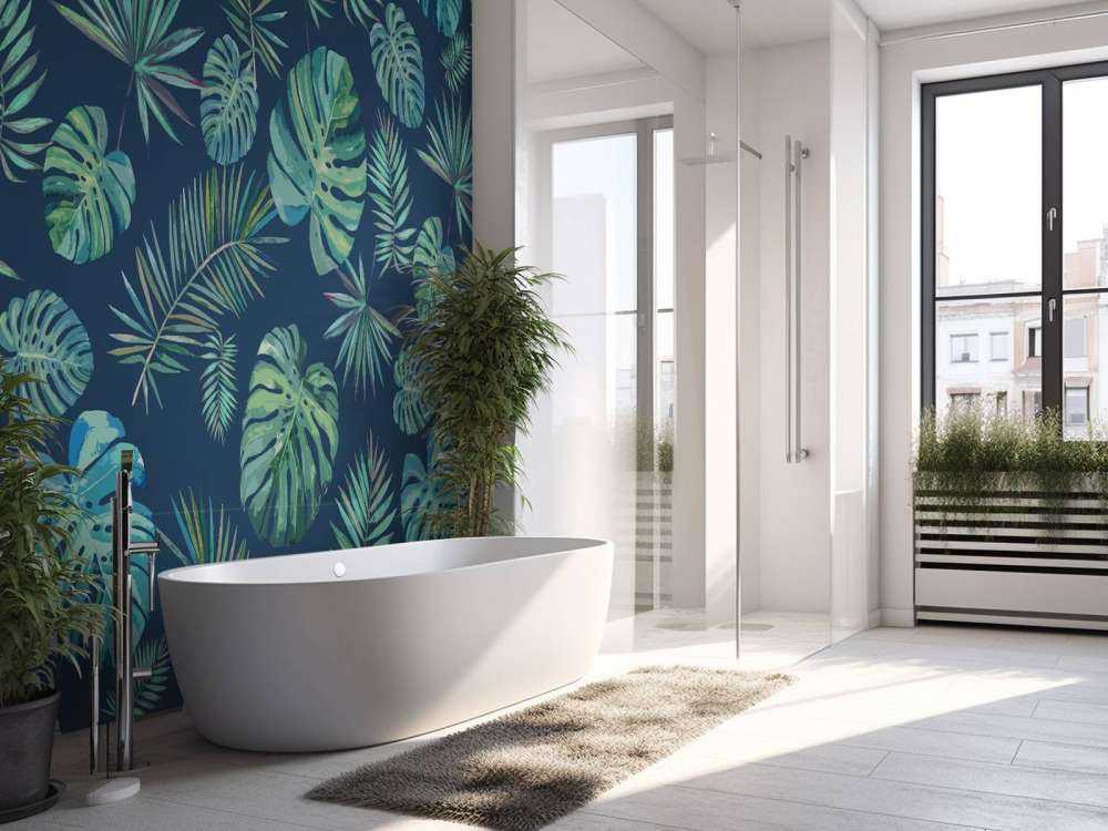 Foglie di palma e monstera