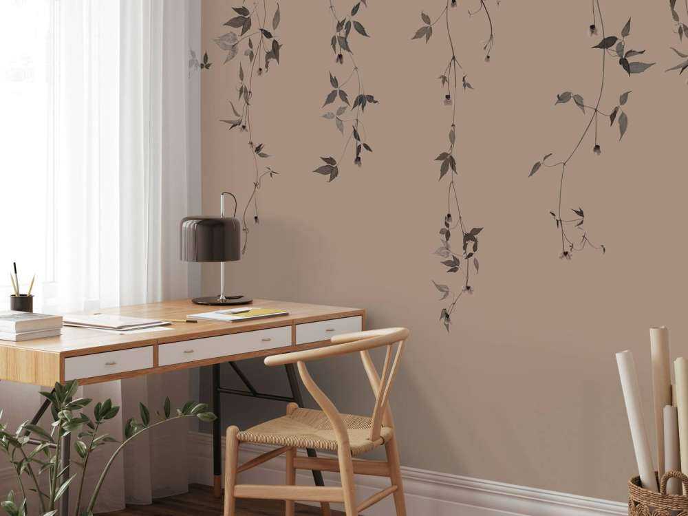 Ramoscelli di clematide su tortora