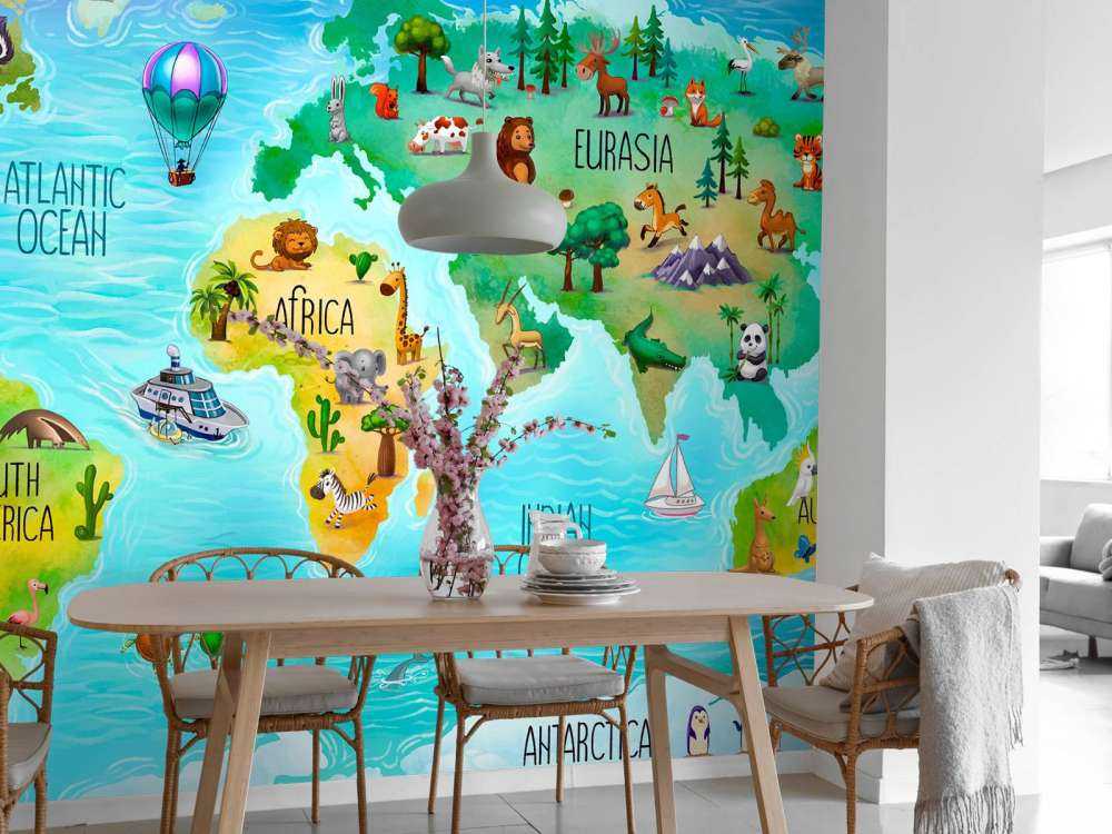 Mappa mondo per bambini