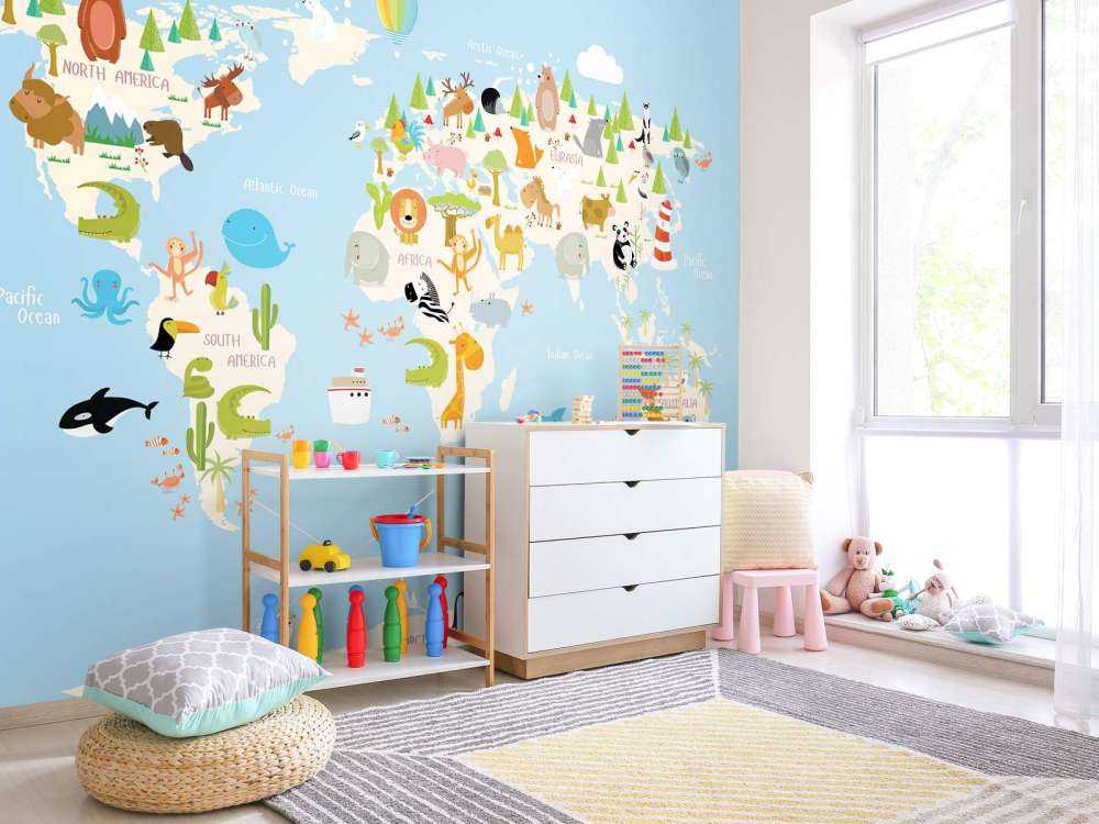 Mappa del mondo animali