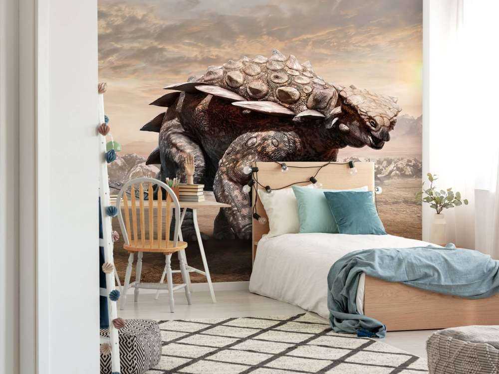 Dinosauro in una zona deserta