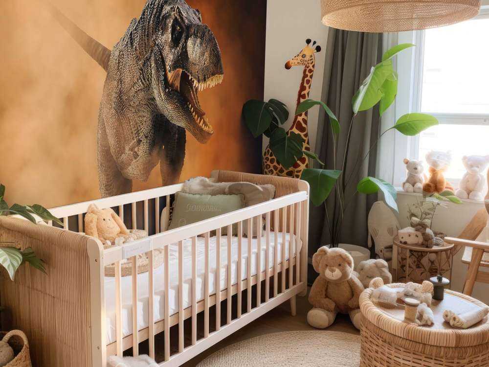 Tirannosauro che cammina nel fumo