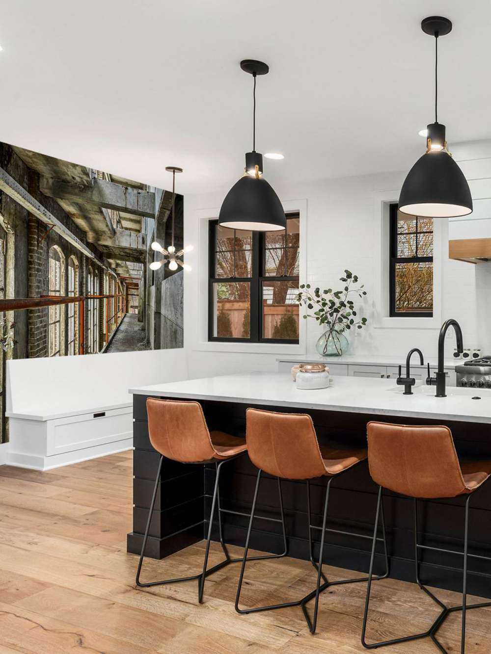 Passerella in un edificio abbandonato